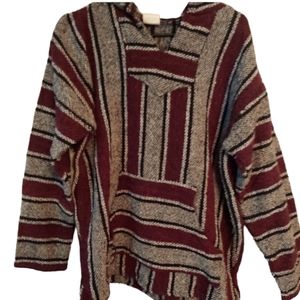 ElPaso Designs Drug Rug Hoodie Size L Womens Comfy Boho Boheimian
